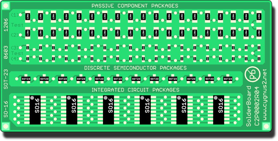 The starter electronic kit SMT without functional electronic circuits. The conception allows focusing on gaining manual skills in assembling, soldering or unsoldering of SMD components.