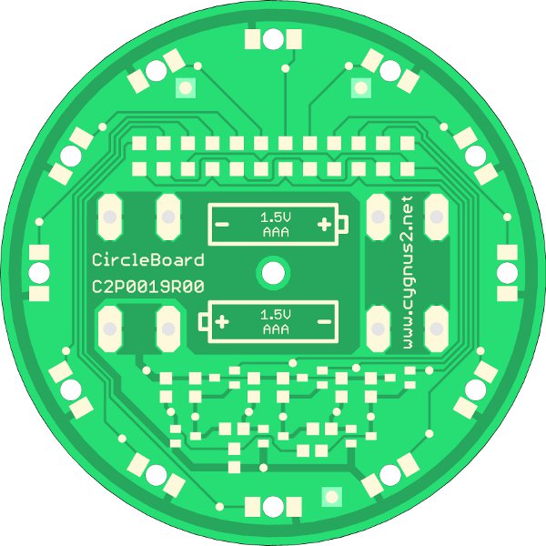 The electronic kit in a mixed SMT / THT technology. Once finalized, it works as a light effect – rotating circle with 12 LEDs.